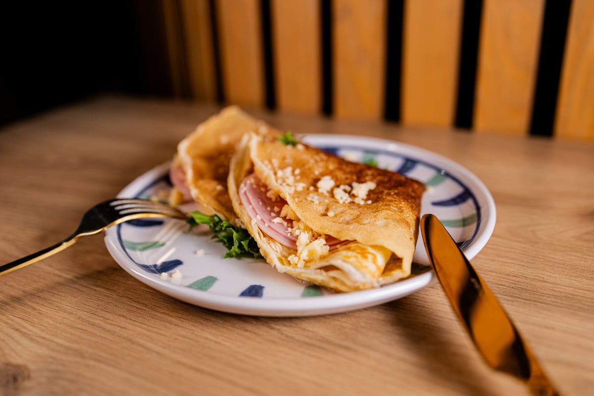 Ham & Swiss Crepe